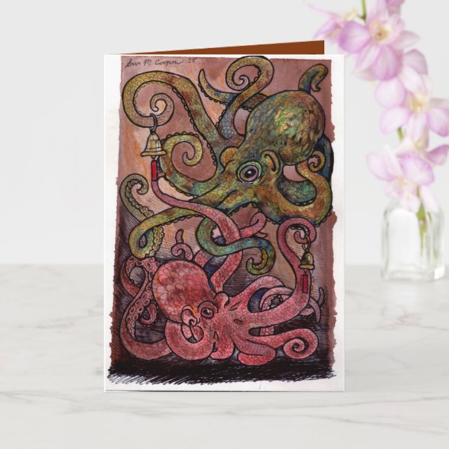 Octopus Ink-credible Birthday Card (Orchid)