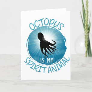Octopus Is My Spirit Animal Holiday Card