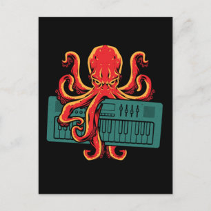 Octopus Japanese Analog Synth Keyboard Synthesizer Postcard