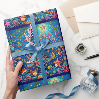 Octopus Jazz Band Sea Wrapping Paper