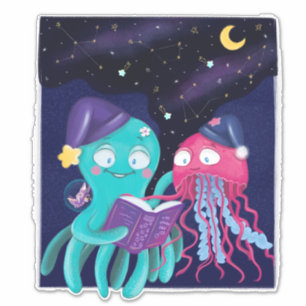 Octopus Jellyfish Friends Bedtime Story Kid's Room