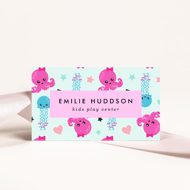 Octopus, Jellyfish, Play Centre, Activity Centre Business Card (Creator Uploaded)