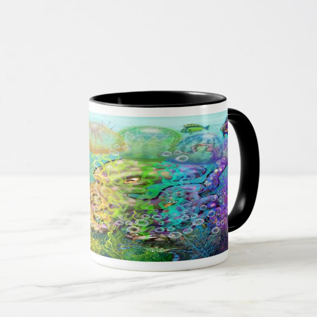 Octopus Jellyfish Tentacles Mug (Front Right)