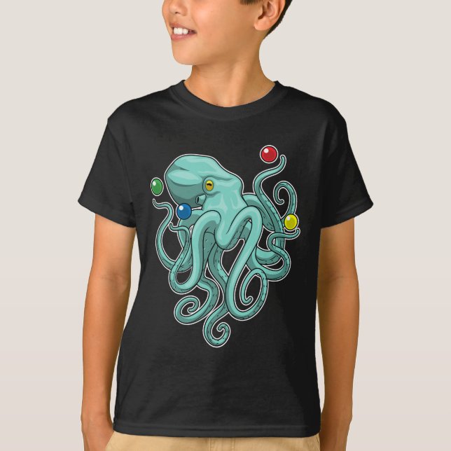 Octopus Juggler Juggle T-Shirt (Front)
