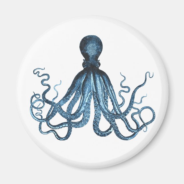 Octopus kraken nautical coastal ocean beach sea magnet (Front)