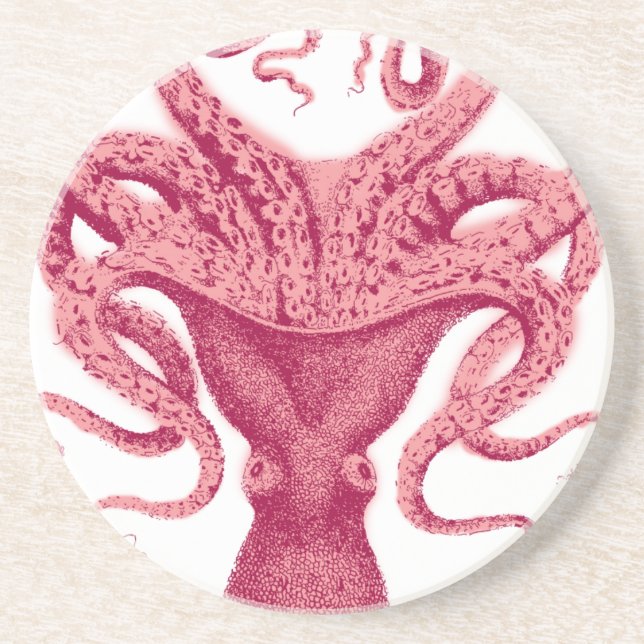 Octopus Kraken Squid Coaster (Front)