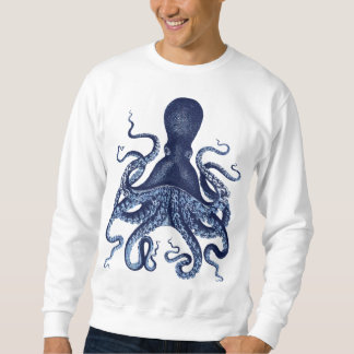 Octopus, Kraken, vintage engraving, watercolor, Sweatshirt