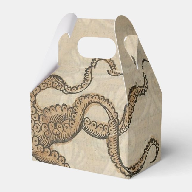 Octopus Kraken Vintage Illustration Favour Box (Front Side)
