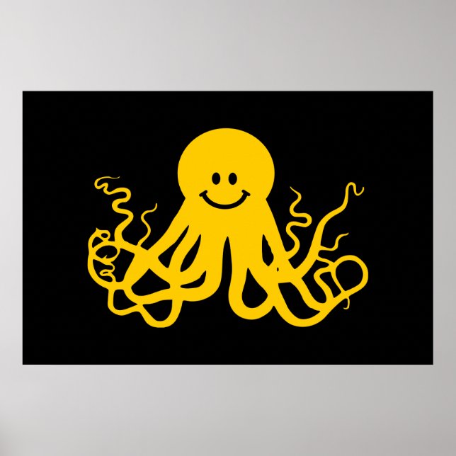 Octopus / Kraken Yellow Poster (Front)