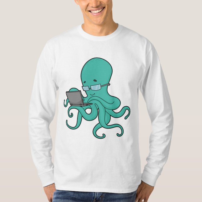 Octopus Laptop T-Shirt (Front)