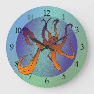 Octopus Large Clock