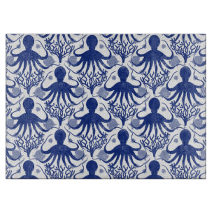 Octopus (light background) cutting board