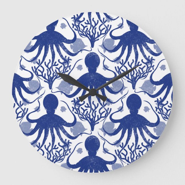 Octopus (light background) large clock (Front)