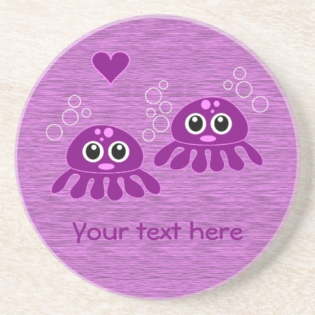 Octopus Love custom coaster (Front)