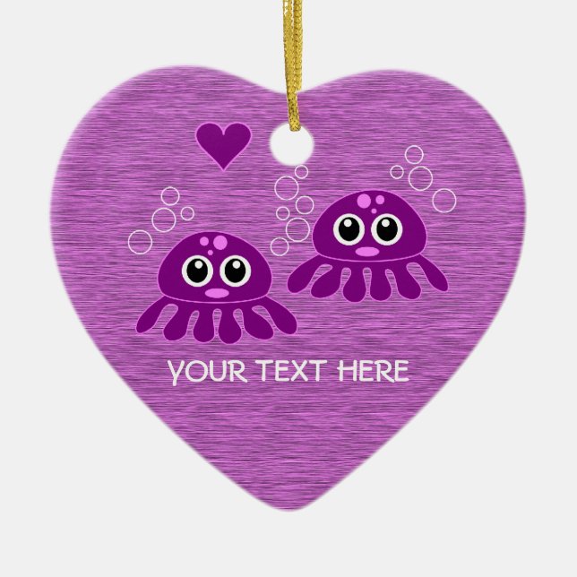Octopus Love custom ornament (Front)