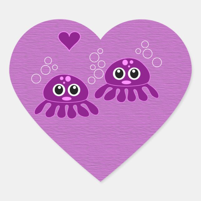 Octopus Love customisable stickers (Front)