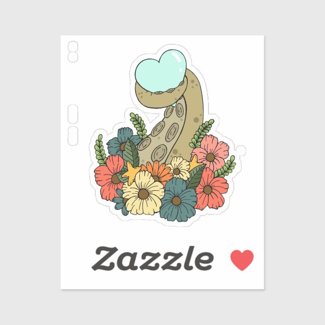Octopus Love Laptop Sticker  (Sheet)