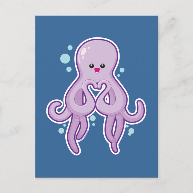Octopus Loves You Postcard (Front)