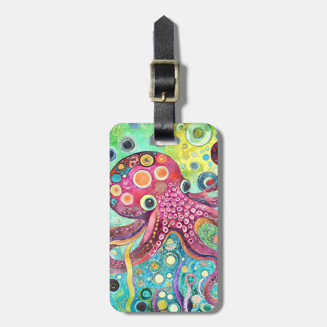 Octopus Luggage Tag (Front Vertical)