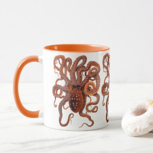Octopus Macropus, Vintage Marine Aquatic Animals Mug