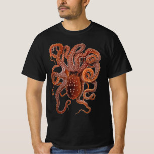 Octopus Macropus, Vintage Marine Aquatic Animals T-Shirt