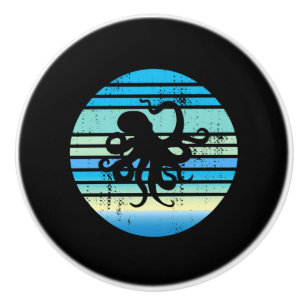 Octopus Marine Biologist Ceramic Knob