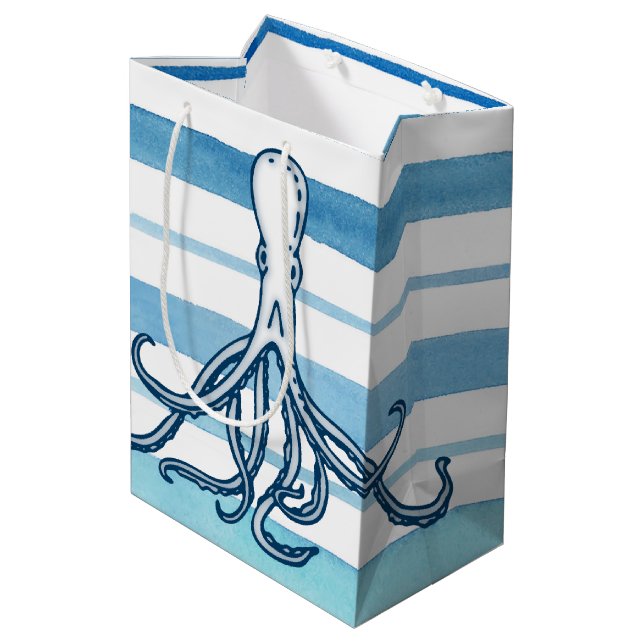 Octopus Medium Gift Bag (Back Angled)