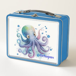 Octopus Metal Lunch Box
