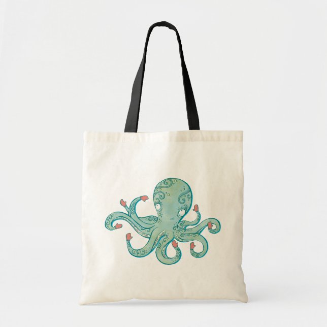 Octopus mittens tote bag (Front)