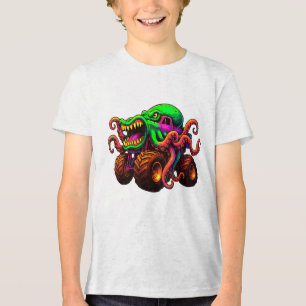 Octopus Monster Truck  Tri-Blend Shirt