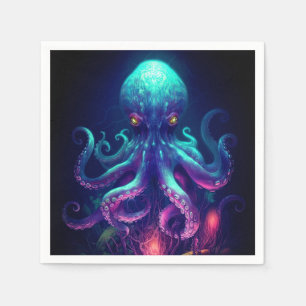 Octopus Mythical Nautical Under the Sea Creatures Napkin