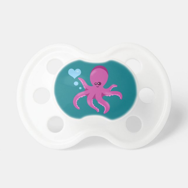 Octopus nautical unisex pacifiers (Front)