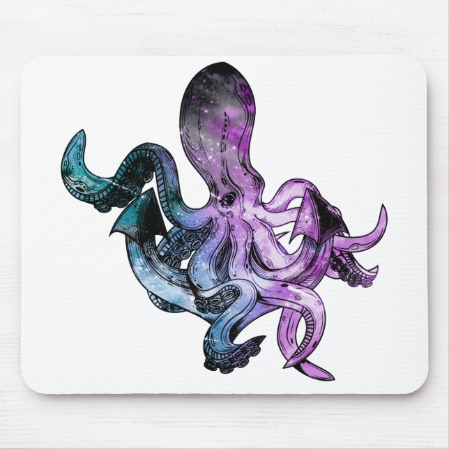 Octopus neon mouse mat (Front)