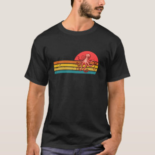 Octopus Ocean Animal 80s Retro Octopus Long Sleeve T-Shirt
