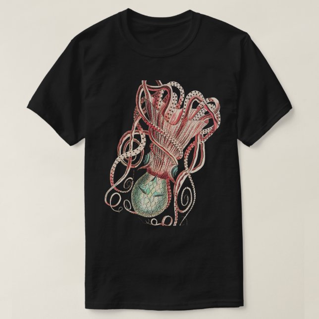 Octopus Ocean Squid Women Men Youth Underwater Cep T-Shirt (Design Front)