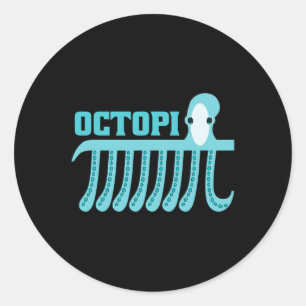 Octopus Octopi Math Classic Round Sticker