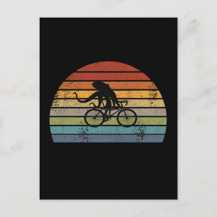 Octopus - Octopus Riding Bicycle Postcard