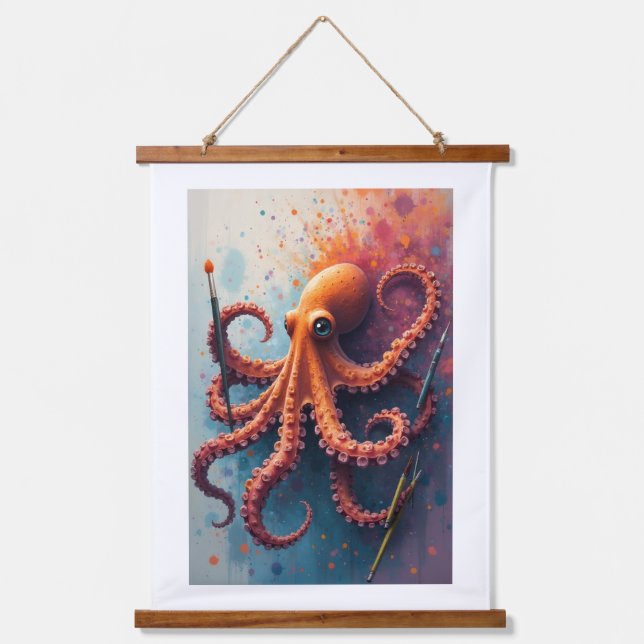 Octopus of Creativity Hanging Tapestry (Front)
