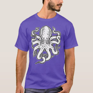 Octopus Old School Sailor Tattoo Clipper Ship and  T-Shirt