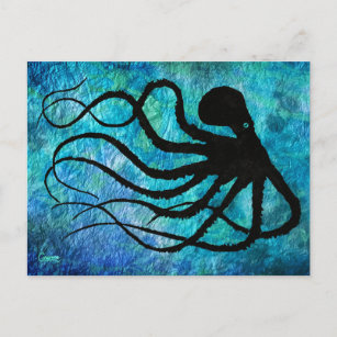 Octopus on Bluegreen - Postcard