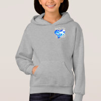 Octopus on Two Tone Blue ❤ - Zip Front Hoodie
