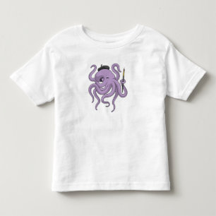 Octopus Painter Paint brush Toddler T-Shirt