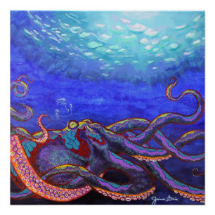 Octopus Painting Poster