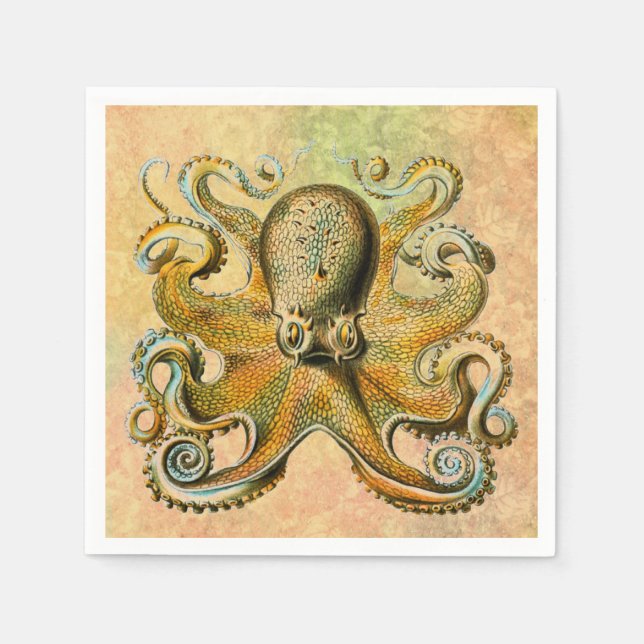 Octopus Paper Napkin (Front)