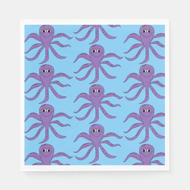 Octopus Paper Napkins (Front)