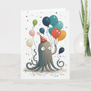 Octopus Party Greeting Card