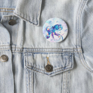 octopus pastel in dream 6 cm round badge
