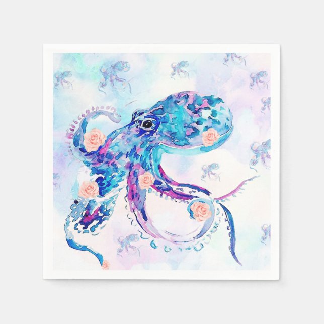 octopus pastel in dream napkin (Front)