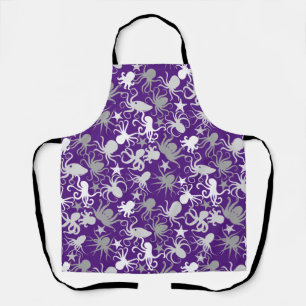 Octopus Pattern.b D Purple BG Apron