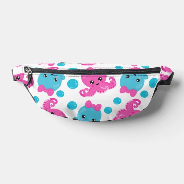 Octopus Pattern, Cute Octopus, Sea Animals Bum Bags (Lay Down)